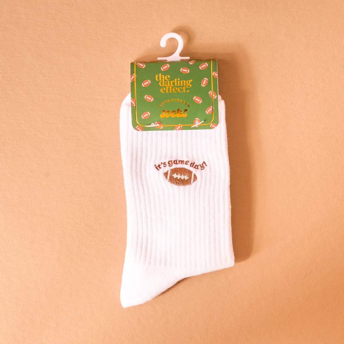 EMBROIDERED CREW SOCKS- GAME DAY