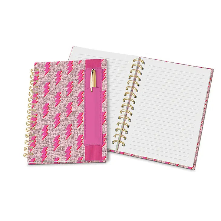 CHARGED UP NOTEBOOK WITH PEN POCKET