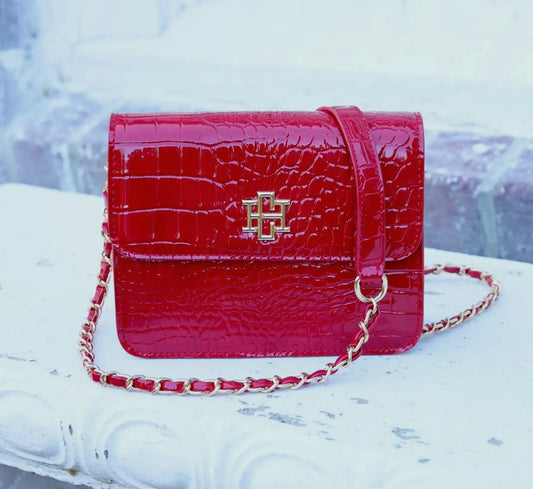EVELYN CROSSBODY - RED PATENT