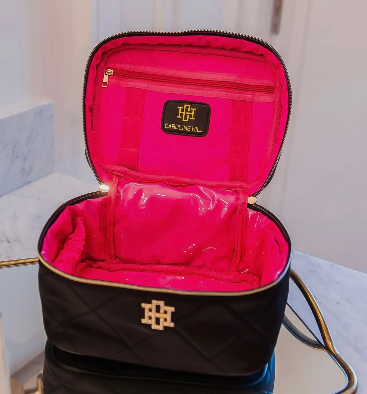 HAMPTON TRAIN CASE - BLACK