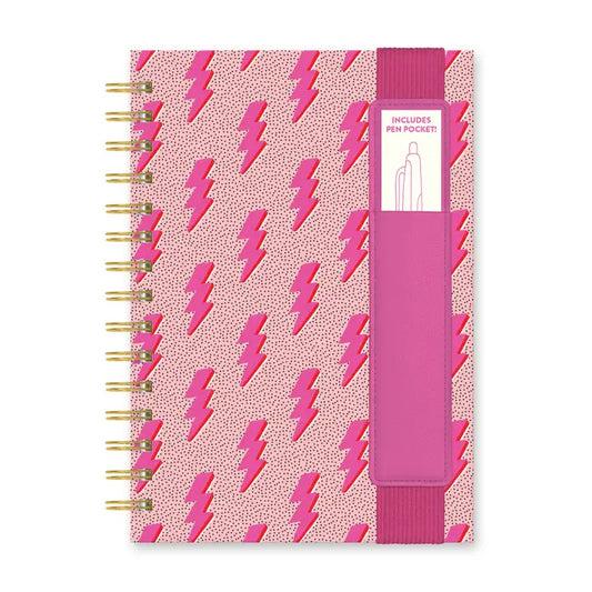 CHARGED UP NOTEBOOK WITH PEN POCKET