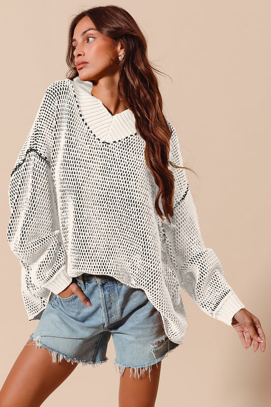 FESTIVE FLAIR OVERSIZED SWEATER