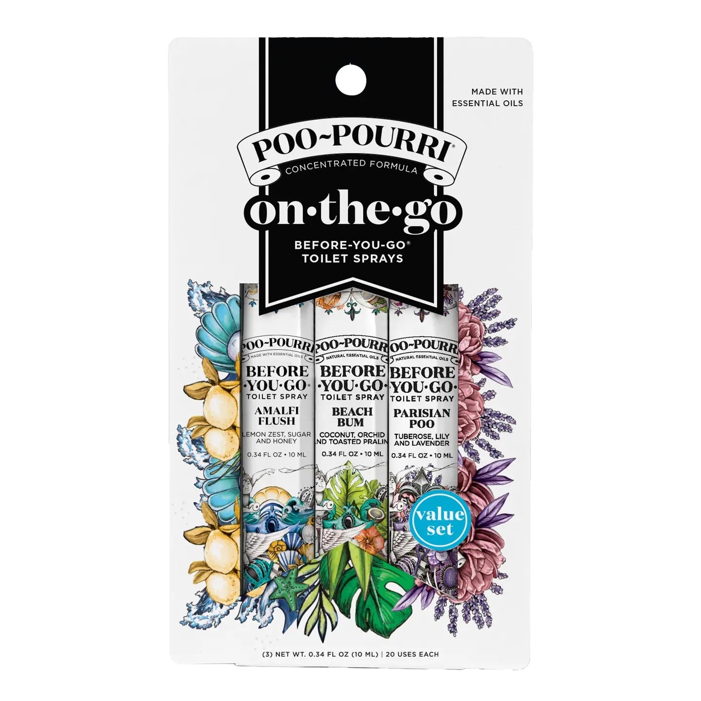 POURRI ON THE GO - 3 PACK TOILET SPRAY