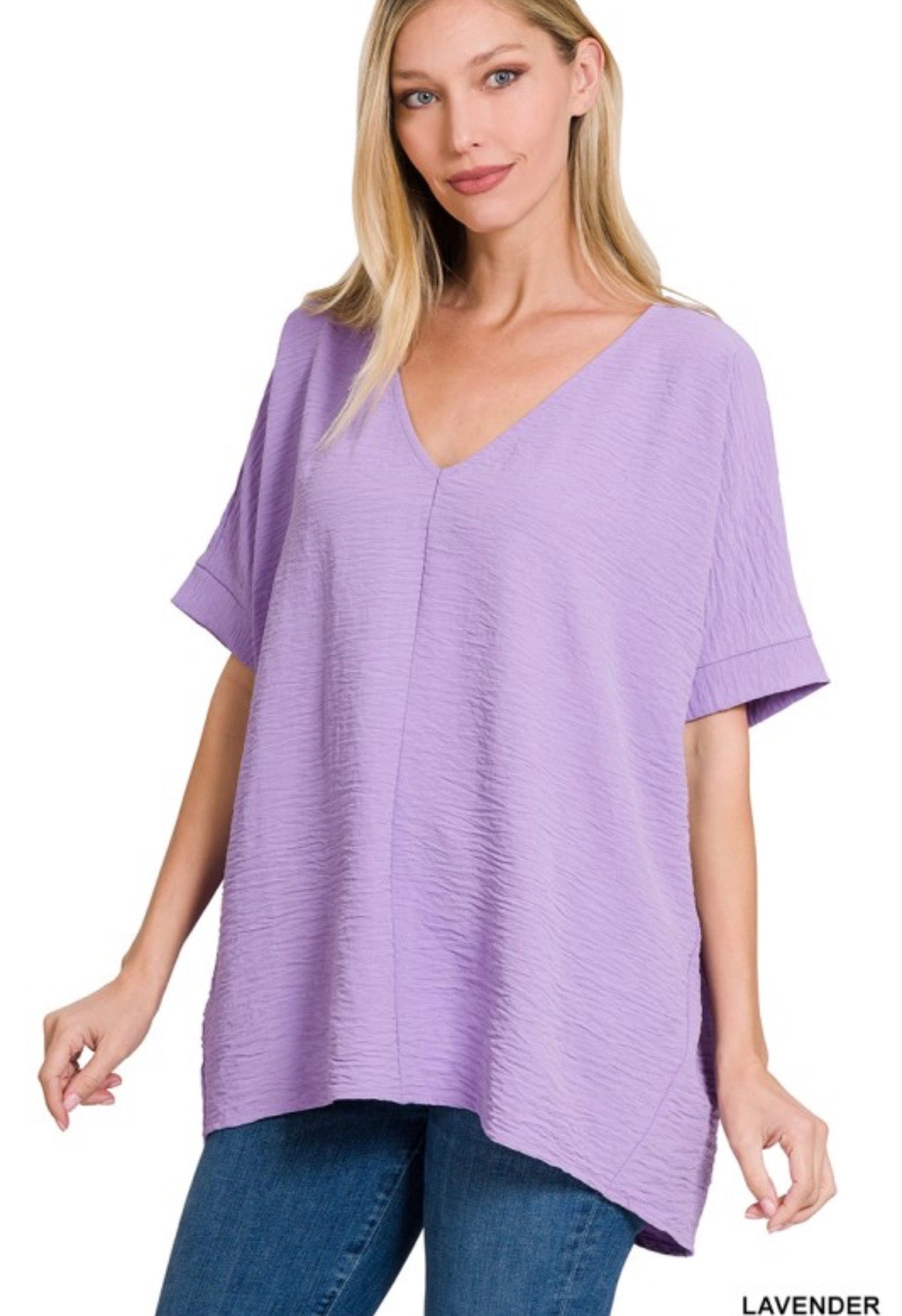 THROW ON AND GO V-NECK