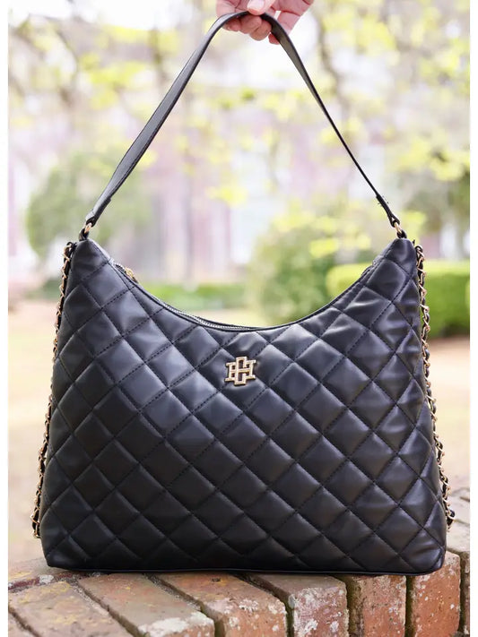 MAEVE QUILTED TOTE - BLACK