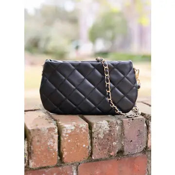 LIVI QUILTED CROSSBODY - BLACK