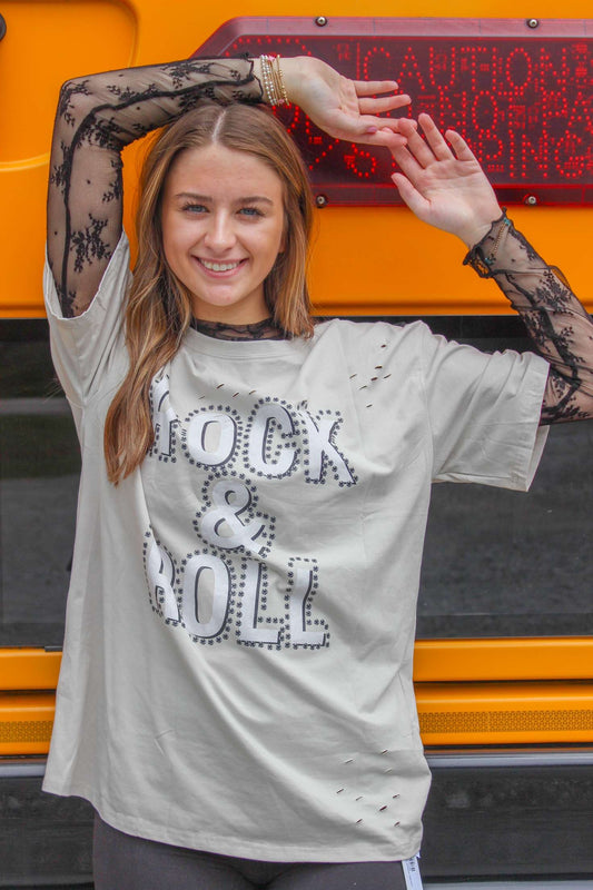 ROCK AND ROLL OVERSIZED TEE