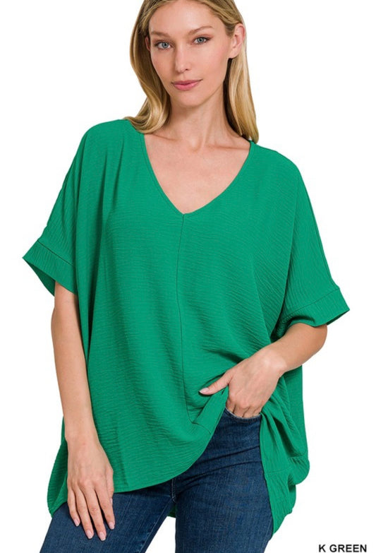 THROW ON AND GO V-NECK
