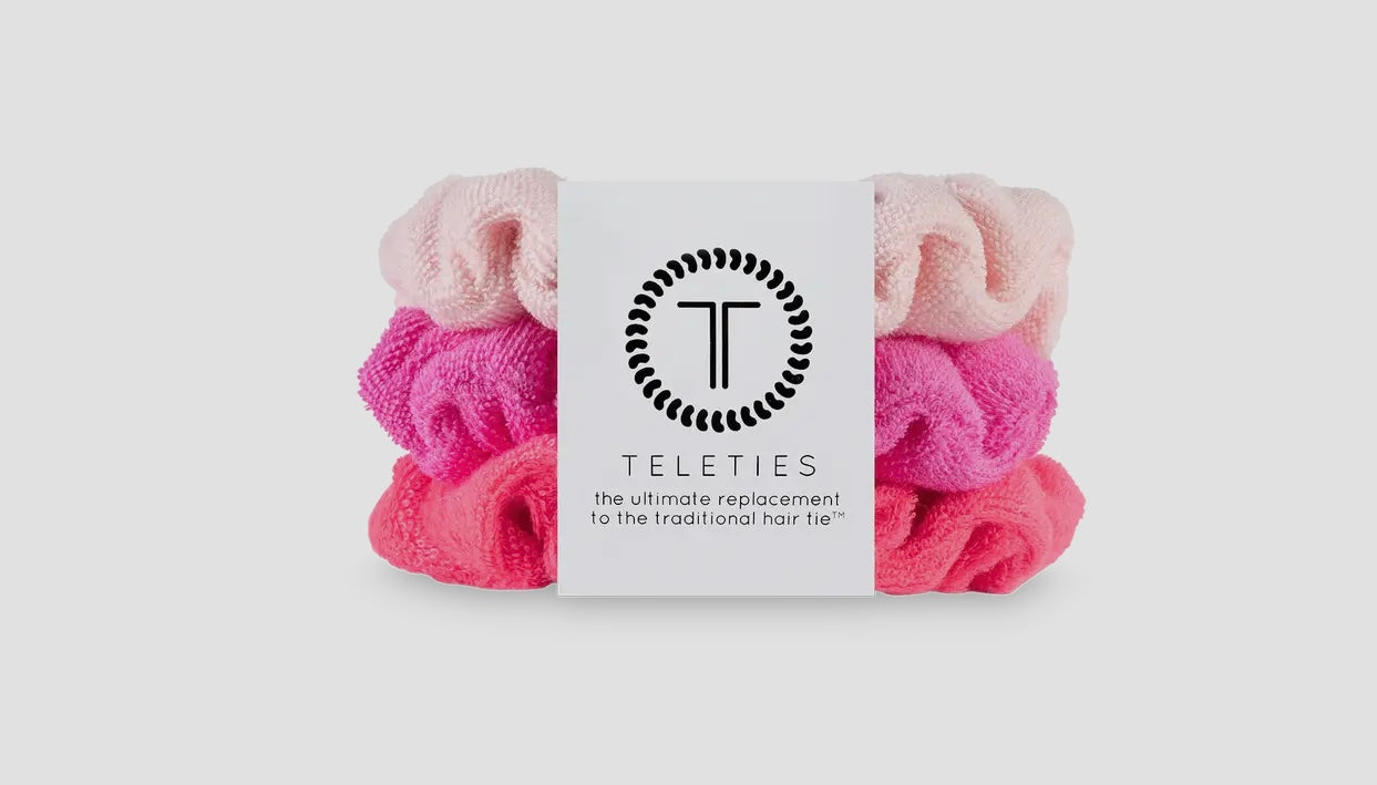 TELETIE TERRY CLOTH SCRUNCHIES