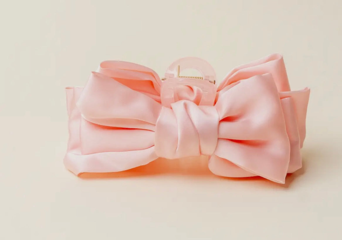 DARLING EFFECT SATIN BOW CLIP