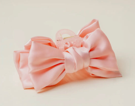 DARLING EFFECT SATIN BOW CLIP
