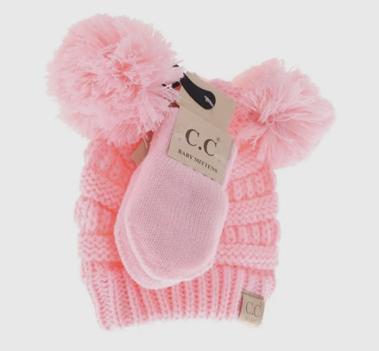 C.C. BABY BEANIE AND GLOVE SET