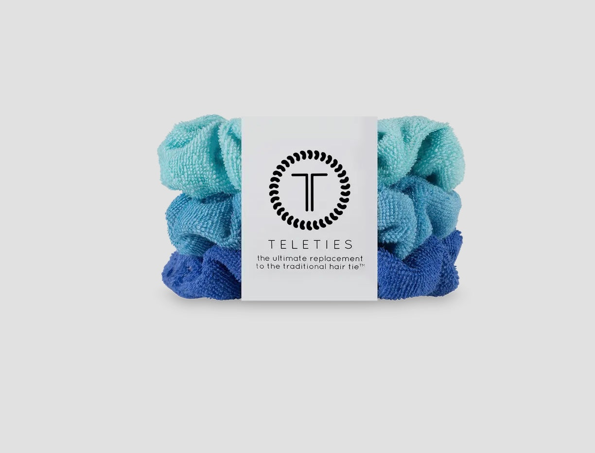 TELETIE TERRY CLOTH SCRUNCHIES