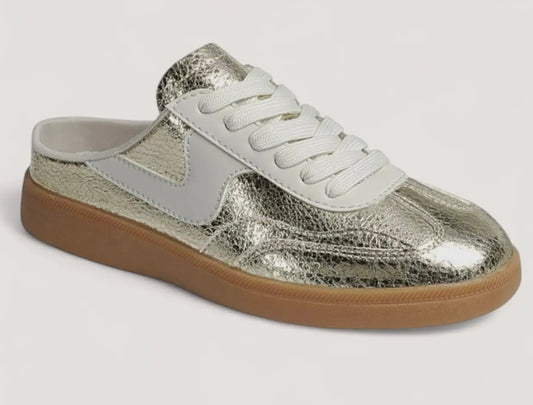 GOLD SLIP-ON SNEAKERS