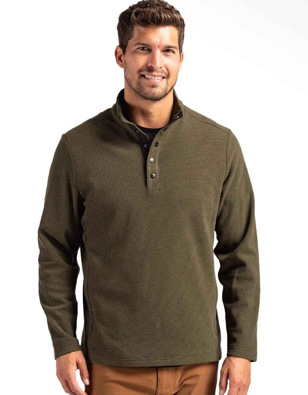 MENS SNAP GREEN TOP