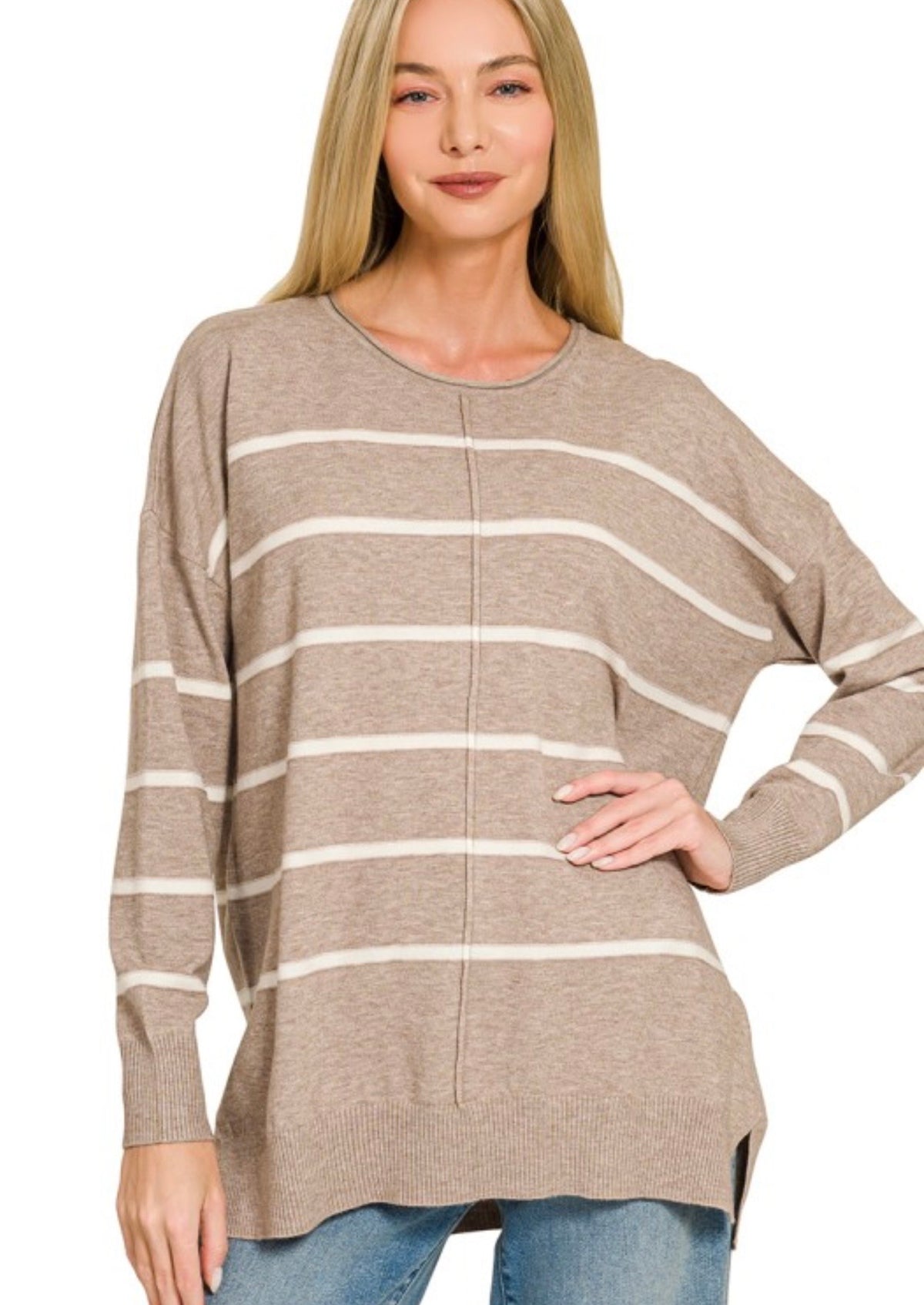 STRIPED IN NEUTRALS TOP