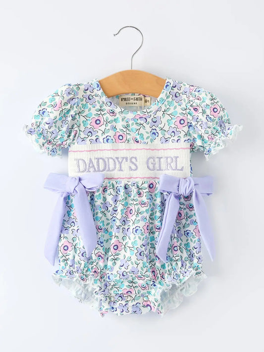 DADDY'S GIRL SMOCKED ROMPER