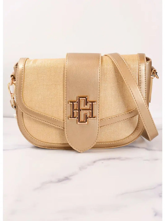 GRIFFIN CROSSBODY BAG - GOLD STRAW