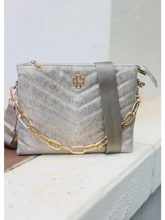 ARIANA CROSSBODY - METALLIC CHAMPAGNE