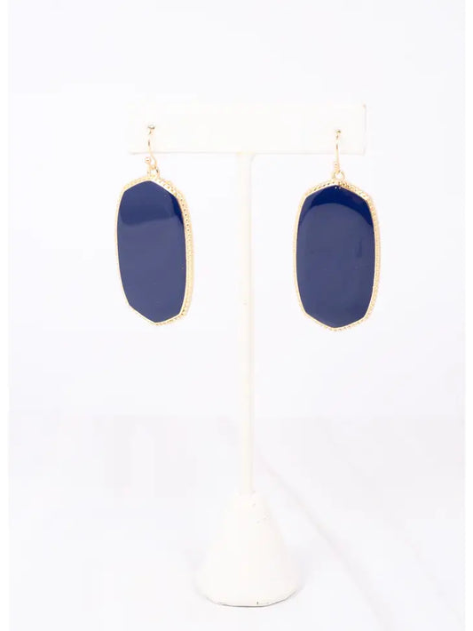 MCGRATH DROP EARRING - NAVY