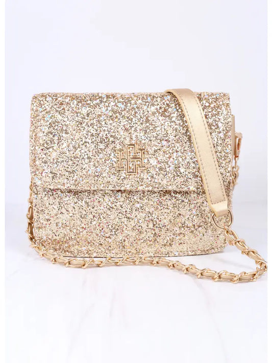 EVELYN CROSSBODY - GLITTER GOLD