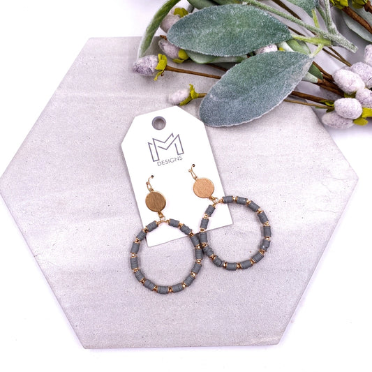 KATIE EARRINGS - GREY