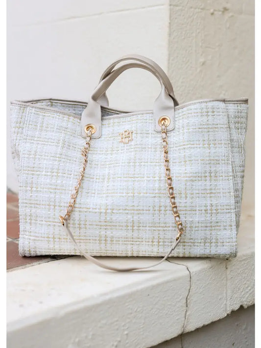 MELISSA TOTE BAG - CREAM TWEED