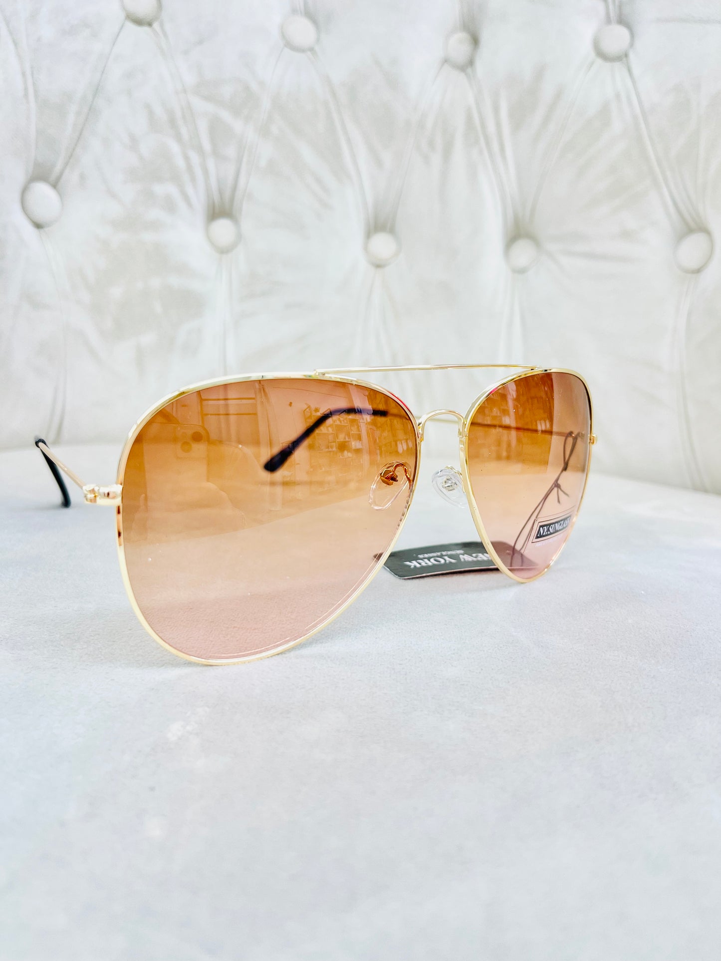 TWO TONE AVIATOR SUNGLASSES