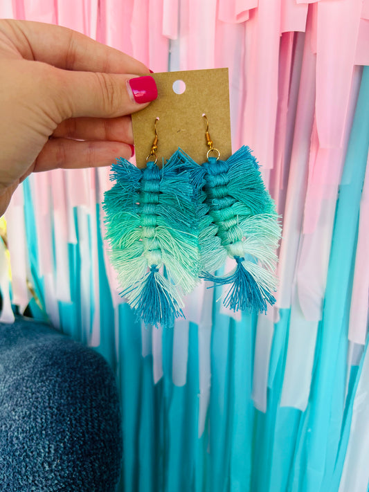 JUMBO TIE DYE DANGLE EARRINGS