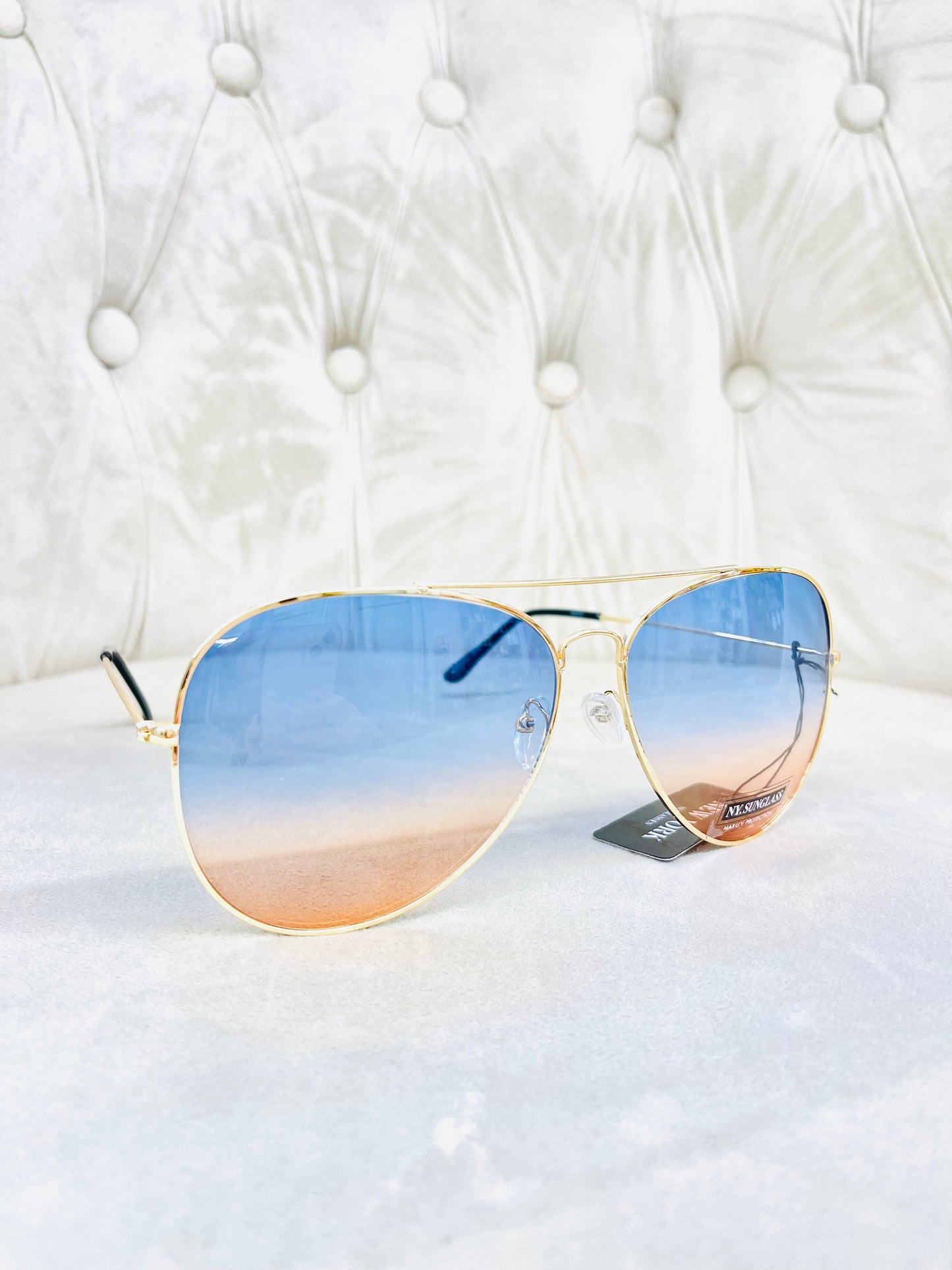 TWO TONE AVIATOR SUNGLASSES