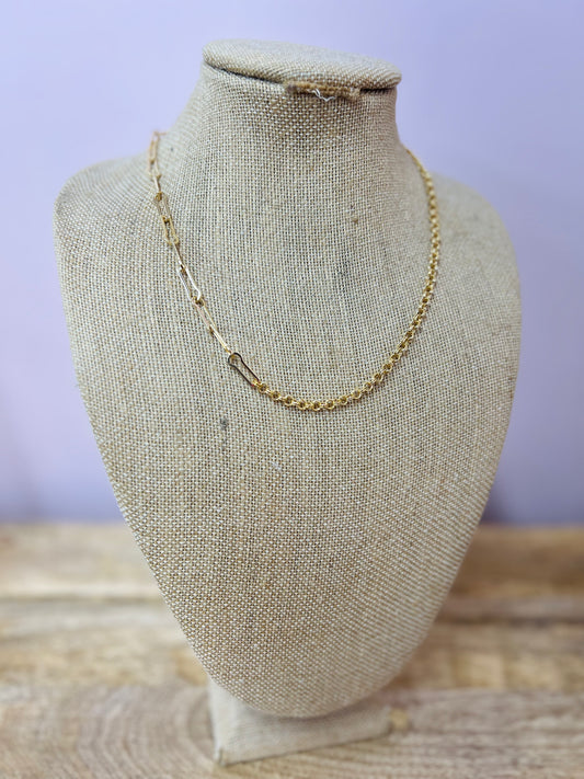 TWO TONE CHAIN NECKLACE