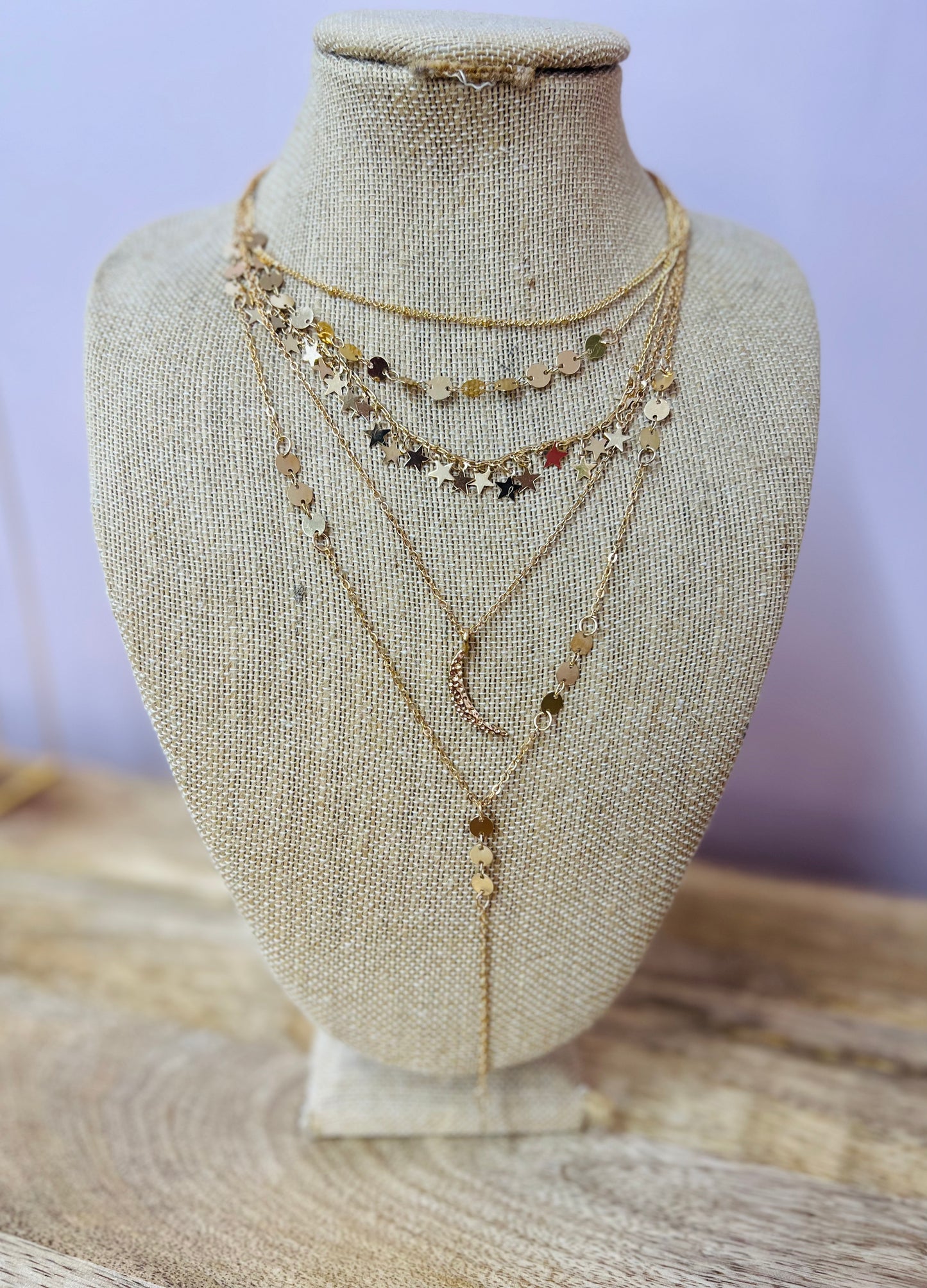 MULTI LAYERED GOLD NECKLACE