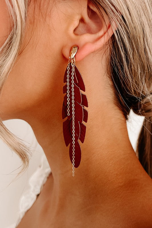 LADY MAY FEATHER EARRINGS