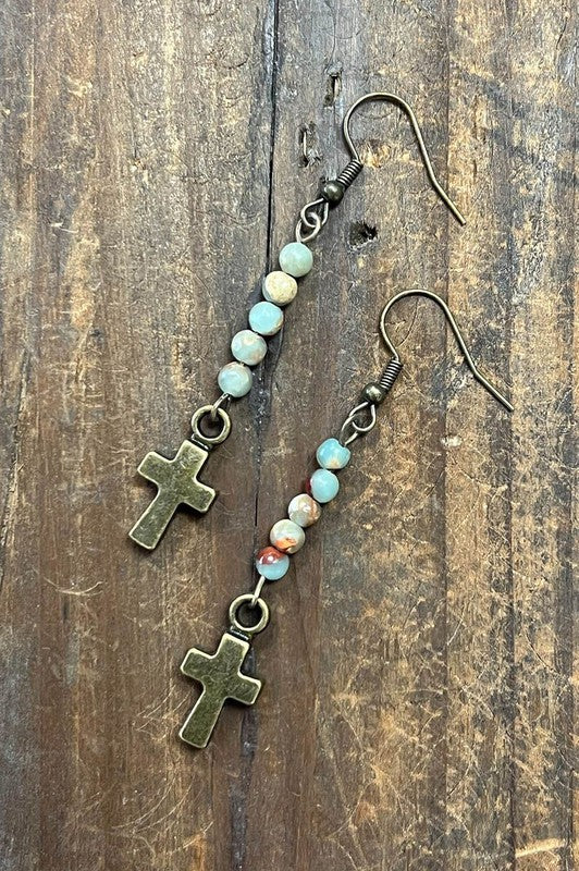 KARA IMPERIAL JASPER EARRINGS