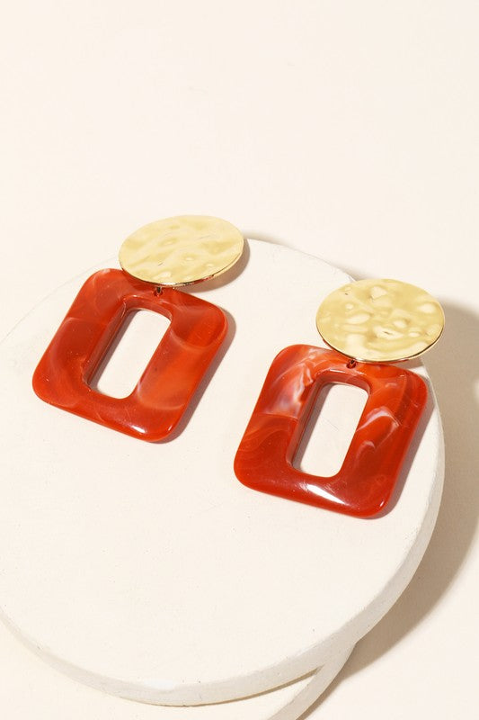 SQUARE DROP EARRINGS