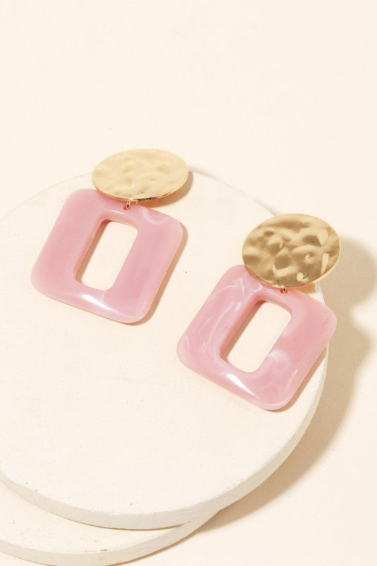 SQUARE DROP EARRINGS