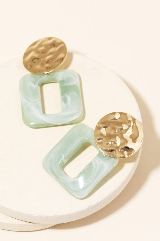 SQUARE DROP EARRINGS