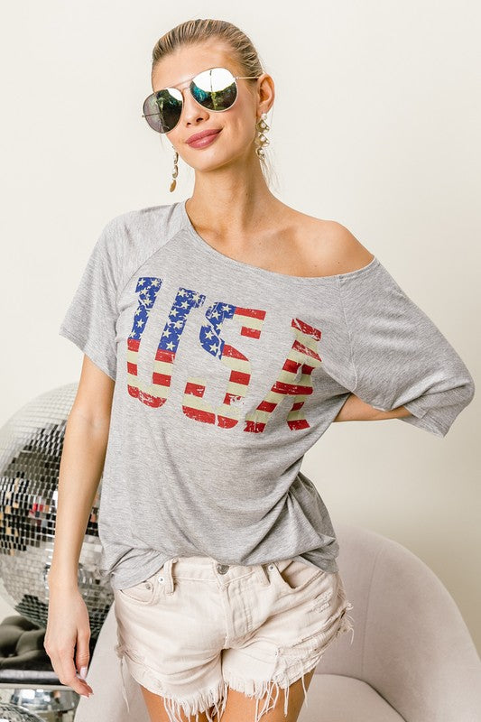 USA GRAPHIC TOP