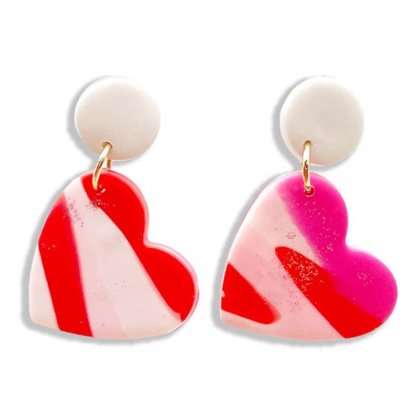 CLAY HEART EARRINGS