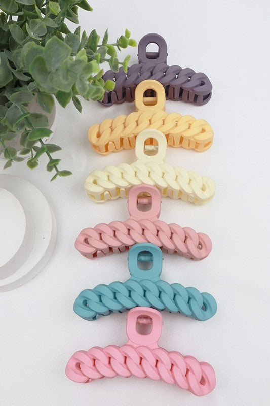 PASTEL COLOR CHAIN HAIR CLIP