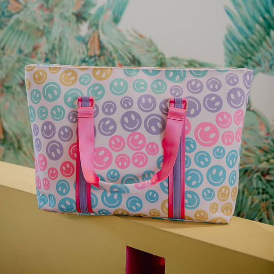 HAPPY FACE HANDBAG/BEACH BAG