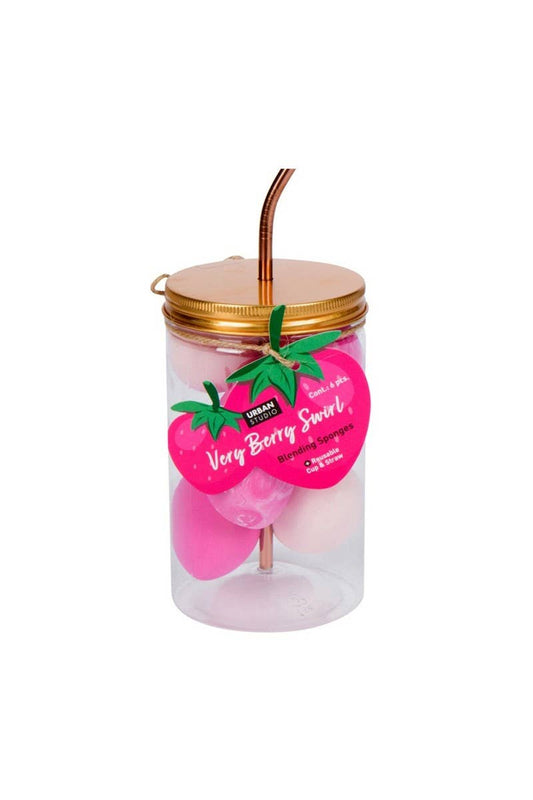 SIX PACK BLENDING SPONGE W REUSEABLE CUP - VERY BERRY