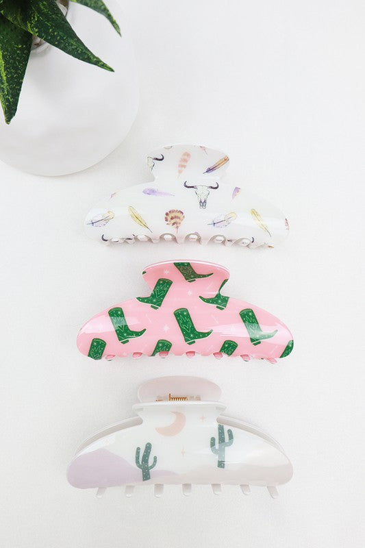 WESTERN DESIGN HAIR CLIPS