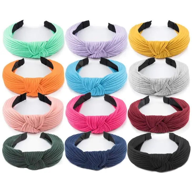 SOLID KNIT KNOT HEADBANDS