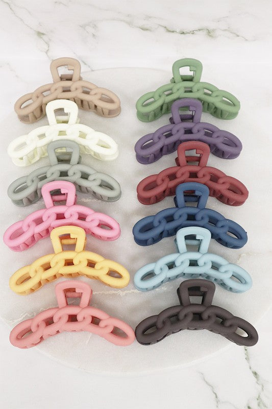 LINKED CHAIN HAIR CLIPS