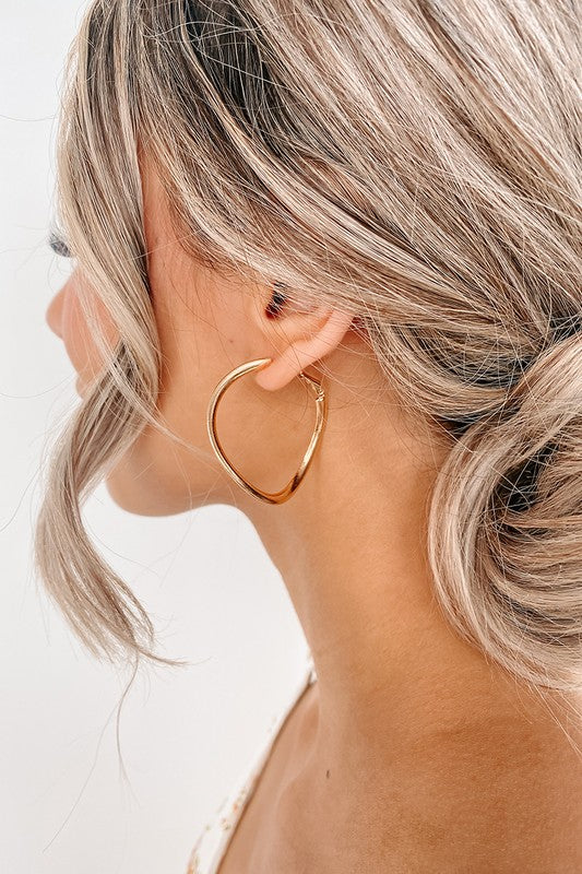WARPED HOOP EARRINGS