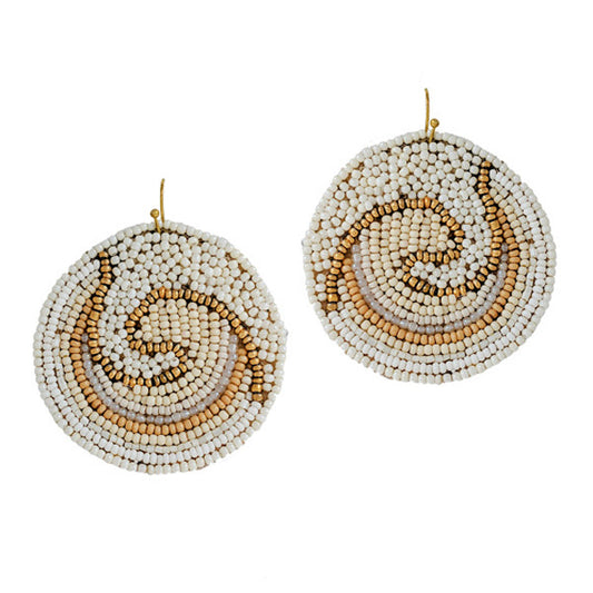 WAVE SEED BEADED EARRING