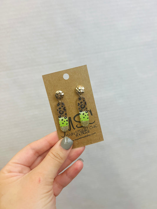 CHEETAH DANGLE EARRING