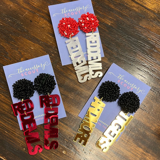 THE ACCESSORY SCOUT - HIGH SCHOOL TEAM EARRINGS