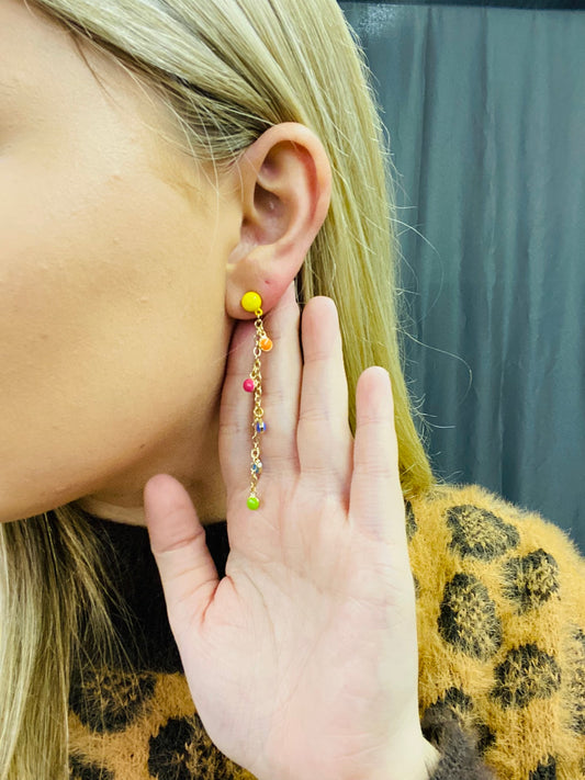 COLORFUL DANGLE EARRINGS